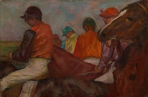 The Jockeys [ca. 1882] by Edgar Degas [1834–1917]